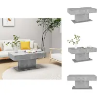 vidaXL Table basse gris béton 96x50x45 cm Bois composite - Tables basses
