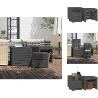 vidaXL Ensemble de 3 coffres de jardin Gris Pin massif - Coffres de jardin