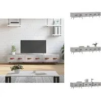 vidaXL Armoire TV gris béton 150x36x30 cm Bois composite - Meuble TV