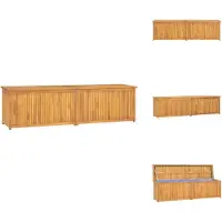 vidaXL Coffre de jardin 200x50x55 cm bois massif teck - Coffres de jardin