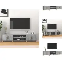 vidaXL Armoire TV Gris Sonoma 180x31,5x40 cm Bois composite - Meuble TV