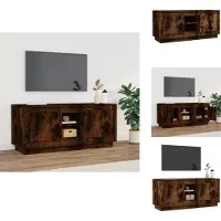 vidaXL Armoire TV chêne fumé 102x35x45 cm Bois composite - Meuble TV