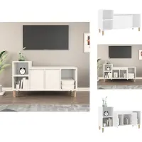vidaXL Armoire TV Blanc 100x35x55 cm Bois composite - Meuble TV