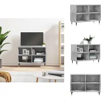 vidaXL Armoire TV gris béton 69,5x30x50 cm Bois composite - Meuble TV