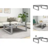 vidaXL Table basse Gris Sonoma 100x100x35 cm Bois composite - Tables basses