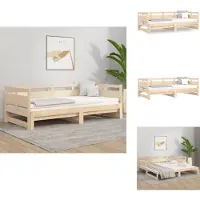 vidaXL Lit de jour Extensible Pin massif 2x(90x190) cm - Lits et Sommiers