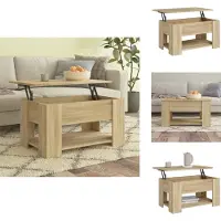 vidaXL Table basse Chêne Sonoma 79x49x41 cm Bois composite - Tables basses