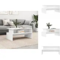 vidaXL Table basse blanche 90x55x42,5 cm Bois composite - Tables basses