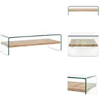vidaXL Couchtisch Transparent 98×45×31 cm Heart Glass - Couchtisch