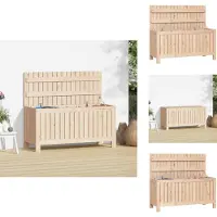 vidaXL Coffre de jardin 108x42,5x54 cm Pin massif - Coffres de jardin