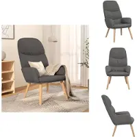 vidaXL Fauteuil Relax Tissu gris clair - Fauteuil