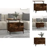 vidaXL Table basse chêne fumé 60x44,5x45 cm Bois composite - Tables basses