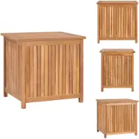 vidaXL Coffre de jardin 60x50x58 cm bois massif teck - Coffres de jardin