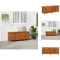 vidaXL Boîte de rangement de jardin 150x50x58 cm en bois massif d'acacia - Boîtes de jardin