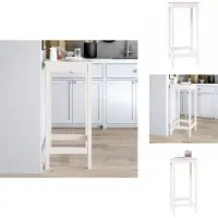 vidaXL Table de bar blanc 50x50x110 cm pin massif - Tables de salle à manger