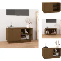 vidaXL Armoire TV Marron Miel 70x34x40 cm Pin massif - Meubles TV