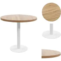 vidaXL Table de bistrot marron clair 80 cm MDF - Tables de salle à manger