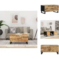 vidaXL Table basse 80x50x40 cm Bois massif de manguier & dérivés du bois - Tables basses