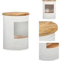 vidaXL Table basse 43×55 cm en bois massif de manguier - Tables basses