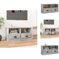 vidaXL Armoire TV gris béton 93x35,5x45 cm Bois composite - Meuble TV