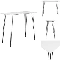 vidaXL Table de bar blanc 120x60x105 cm - Tables de salle à manger