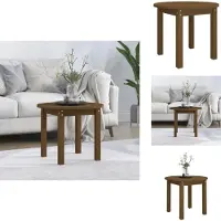 vidaXL Table basse brun miel Ø 55x45 cm Pin massif - Tables basses