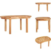 vidaXL Table basse 90×50×45 cm Teck massif - Tables basses