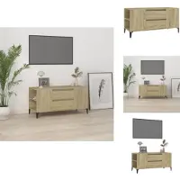 vidaXL Armoire TV Chêne Sonoma 102x44,5x50 cm Bois composite - Meuble TV