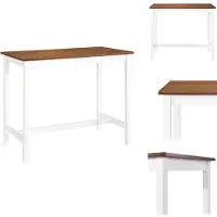 vidaXL Table de bar en bois massif 108 x 60 x 91 cm - Tables de salle à manger