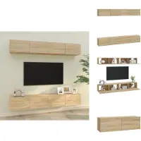 vidaXL Armoires TV murales 4 pièces chêne Sonoma 100x30x30 cm - Meubles TV