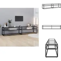 vidaXL Meuble TV Transparent 200x40x40,5 cm verre trempé - Meubles TV