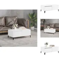 vidaXL Table basse blanche 90x50x36,5 cm Bois composite - Tables basses