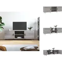 vidaXL Armoire TV Gris Sonoma 150x30x50 cm Bois composite - Meuble TV