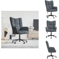 vidaXL Fauteuil relax gris foncé velours - Fauteuil