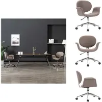 vidaXL Chaise de salle à manger Tissu Taupe pivotant - Chaise de salle à manger