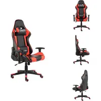 vidaXL Chaise de jeu pivotante rouge PVC - Fauteuil de jeu