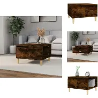vidaXL Table basse chêne fumé 55x55x36,5 cm Bois composite - Tables basses