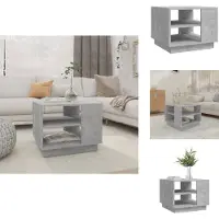 vidaXL Table basse gris béton 55x55x43 cm Bois composite - Tables basses