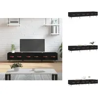 vidaXL Armoire TV Noir 150x36x30 cm Bois composite - Meuble TV