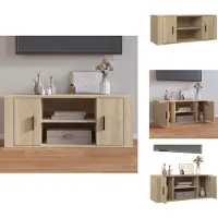 vidaXL Armoire TV Chêne Sonoma 100x35x40 cm Bois composite - Meuble TV