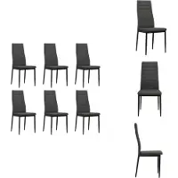 vidaXL Chaise de salle à manger 6 pcs. tissu gris foncé - Chaise de salle à manger