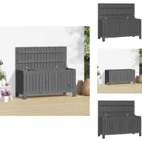 vidaXL Coffre de jardin Gris 108x42,5x54 cm Pin massif - Coffres de jardin