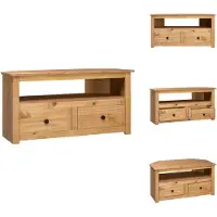 vidaXL Meuble d'angle TV 93 x 49 x 49 cm Pin massif de Panama - Meubles TV