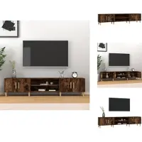 vidaXL Armoire TV chêne fumé 180x31,5x40 cm Bois composite - Meuble TV