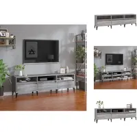 vidaXL Armoire TV Gris Sonoma 150x30x44,5 cm Bois composite - Meuble TV