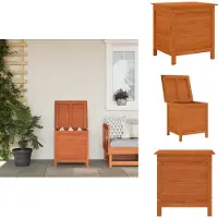 vidaXL Coffre de jardin Marron 50x49x56,5 cm Sapin massif - Coffres de jardin