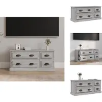 vidaXL Armoire TV Gris Sonoma 100x35,5x45 cm Bois composite - Meuble TV