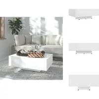 vidaXL Table basse blanche 85x55x31 cm Bois composite - Tables basses