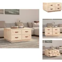 vidaXL Table basse 80x80x45 cm pin massif - Tables basses