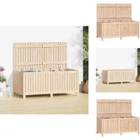 vidaXL Coffre de jardin 147x68x64 cm Pin massif - Coffres de jardin